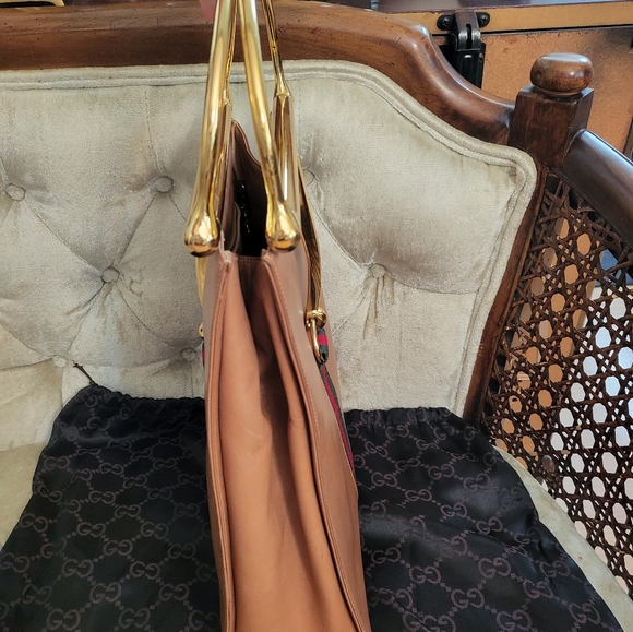 (SOLD)RARE Authentic 1960's Gucci sherryline snaffle bit bag - Picture 5 of 16